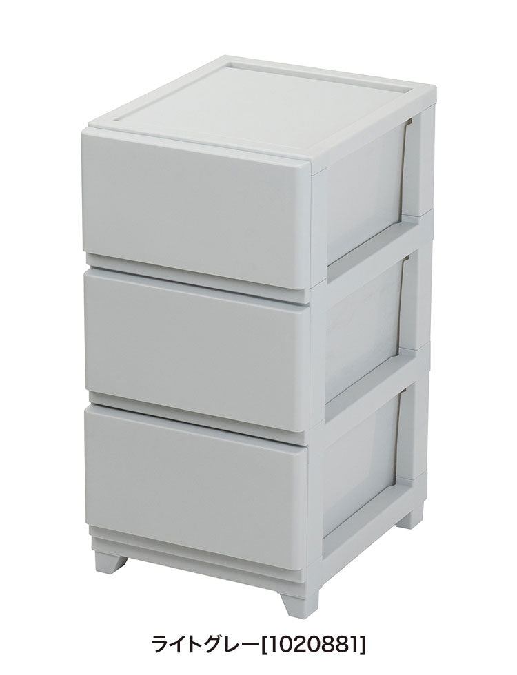 日本製 組立簡単 収納ケース チェスト デコニーシーヴォ 3段 幅34×奥行41.5×高さ66.1cm JEJアステージ 収納ボックス タンス リビングチェスト 押入れ収納 クローゼット おしゃれ スリムタイプ(代引不可)