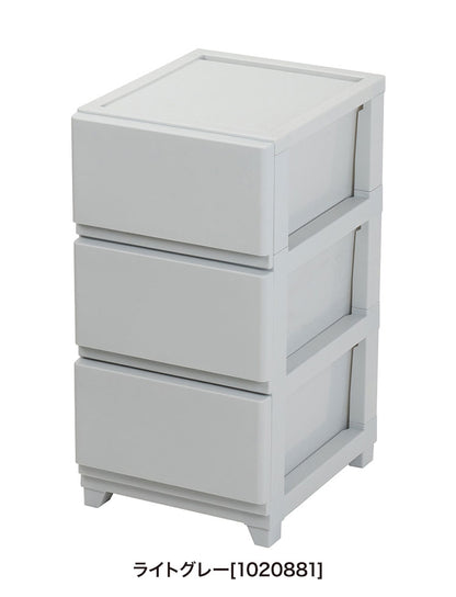 日本製 組立簡単 収納ケース チェスト デコニーシーヴォ 3段 幅34×奥行41.5×高さ66.1cm JEJアステージ 収納ボックス タンス リビングチェスト 押入れ収納 クローゼット おしゃれ スリムタイプ(代引不可)