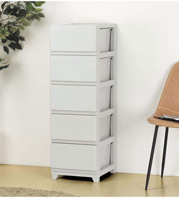 日本製 組立簡単 収納ケース チェスト デコニーシーヴォ 5段 幅34×奥行41.5×高さ106.1cm JEJアステージ 収納ボックス タンス リビングチェスト 押入れ収納 クローゼット おしゃれ スリムタイプ(代引不可)