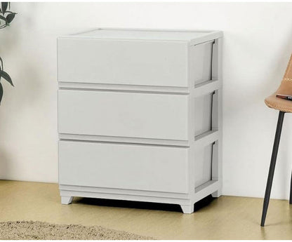 日本製 組立簡単 収納ケース チェスト デコニーシーヴォワイド 3段 幅54×奥行41.5×高さ66.1cm JEJアステージ 収納ボックス タンス リビングチェスト 押入れ収納 クローゼット おしゃれ ワイドタイプ(代引不可)