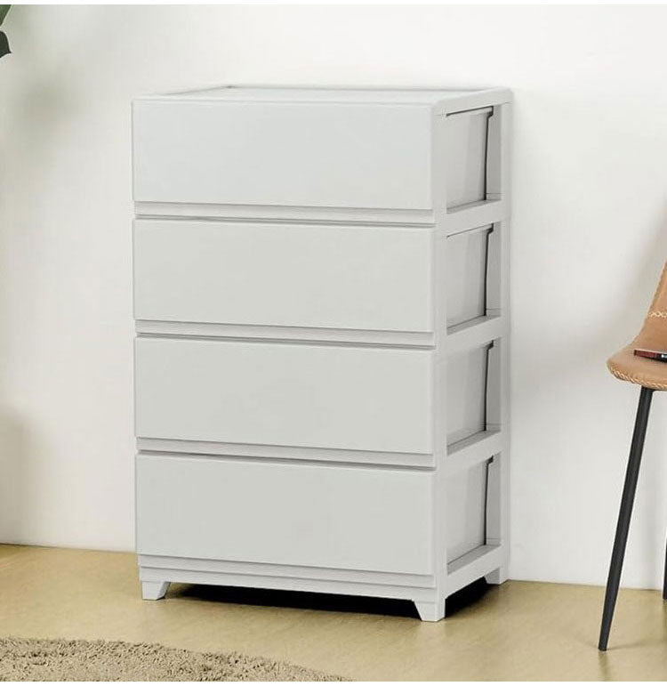 日本製 組立簡単 収納ケース チェスト デコニーシーヴォワイド 4段 幅54×奥行41.5×高さ86.1cm JEJアステージ 収納ボックス タンス リビングチェスト 押入れ収納 クローゼット おしゃれ ワイドタイプ(代引不可)