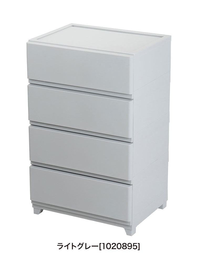 日本製 組立簡単 収納ケース チェスト 壁付デコニーシーヴォワイド 4段 幅54×奥行41.5×高さ86.1cm JEJアステージ 収納ボックス タンス リビングチェスト 押入れ収納 クローゼット おしゃれ(代引不可)