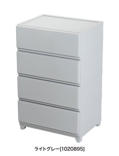 日本製 組立簡単 収納ケース チェスト 壁付デコニーシーヴォワイド 4段 幅54×奥行41.5×高さ86.1cm JEJアステージ 収納ボックス タンス リビングチェスト 押入れ収納 クローゼット おしゃれ(代引不可)