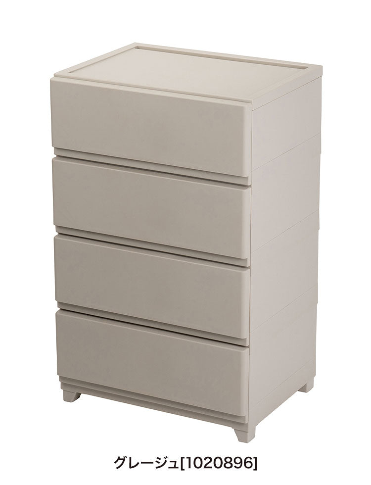 日本製 組立簡単 収納ケース チェスト 壁付デコニーシーヴォワイド 4段 幅54×奥行41.5×高さ86.1cm JEJアステージ 収納ボックス タンス リビングチェスト 押入れ収納 クローゼット おしゃれ(代引不可)