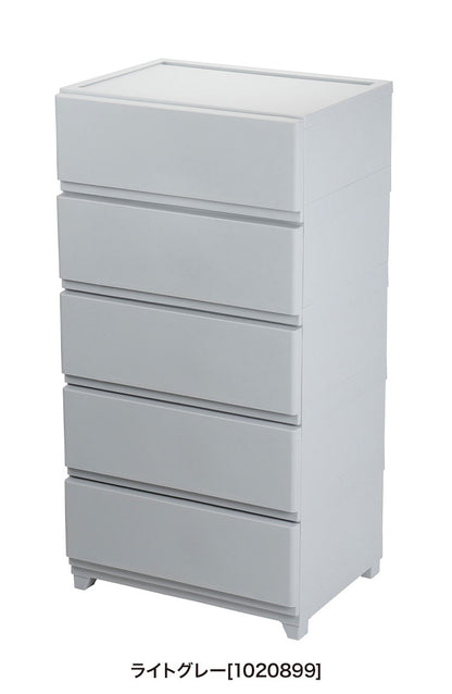 日本製 組立簡単 収納ケース チェスト 壁付デコニーシーヴォワイド 5段 幅54×奥行41.5×高さ106.1cm JEJアステージ 収納ボックス タンス リビングチェスト 押入れ収納 クローゼット おしゃれ(代引不可)