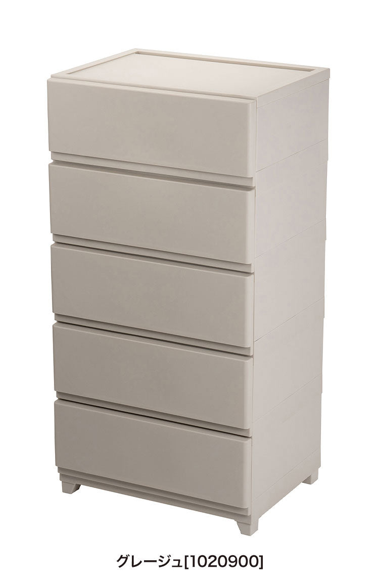 日本製 組立簡単 収納ケース チェスト 壁付デコニーシーヴォワイド 5段 幅54×奥行41.5×高さ106.1cm JEJアステージ 収納ボックス タンス リビングチェスト 押入れ収納 クローゼット おしゃれ(代引不可)