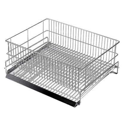 日本製 燕三条 水切りラック かご単品 シンク横 水が流れるトレー付き レギュラー 縦置き 29×35cm オールステンレス 水切りかご 水切りカゴ(代引不可)