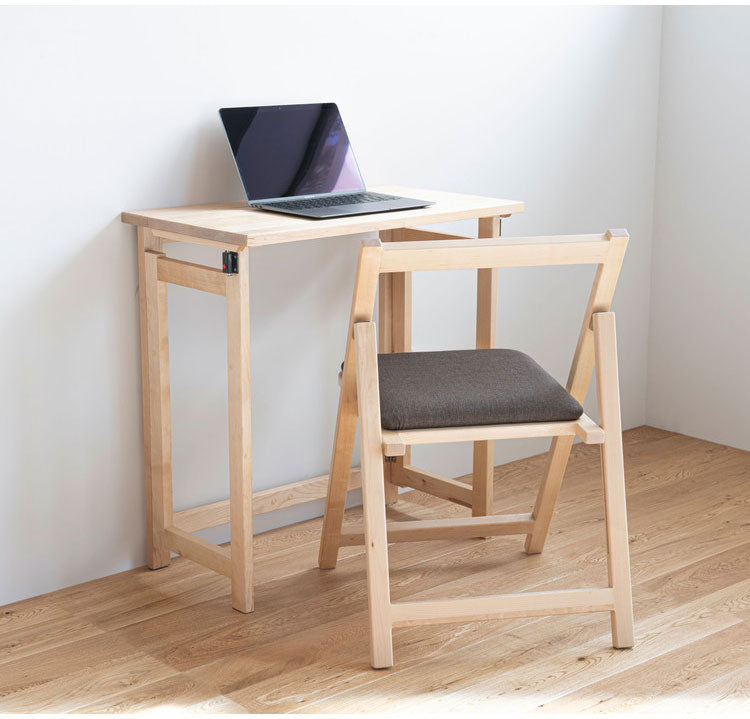 天然木 収納式 折りたたみチェア ゆったり座面 ダイニングチェア 1脚 折り畳み チェア 椅子 イス フォールディングチェア スリム 来客用 リモートワーク 在宅勤務(代引不可)