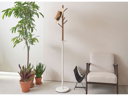 ポールハンガー スリム 棚付き トレー付き 高さ179.5cm 幅28.5cm すき間収納 隙間収納 ハンガーラック おしゃれ 衣類収納 収納家具 北欧 収納 コート掛け 玄関収納(代引不可)