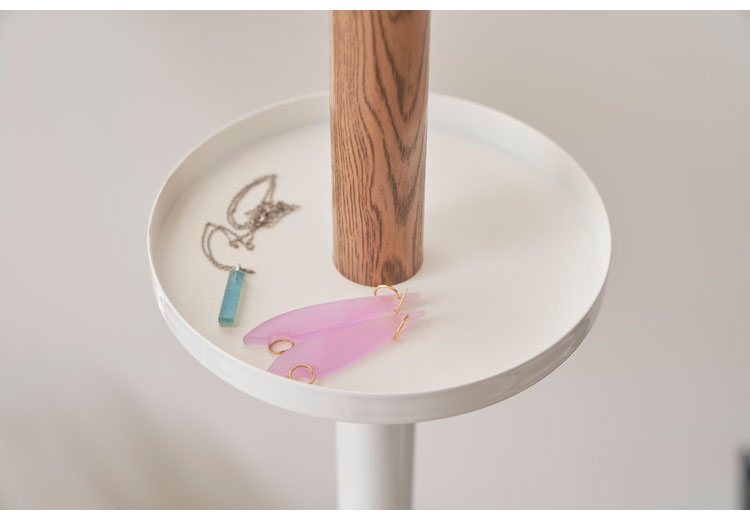 ポールハンガー スリム 棚付き トレー付き 高さ179.5cm 幅28.5cm すき間収納 隙間収納 ハンガーラック おしゃれ 衣類収納 収納家具 北欧 収納 コート掛け 玄関収納(代引不可)