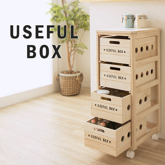 キッチンワゴン ワゴン キッチン 収納 キャスター タイル 天然木 桐 引き出し 4段 作業台 キッチン収納 木製 野菜ストッカー(代引不可)