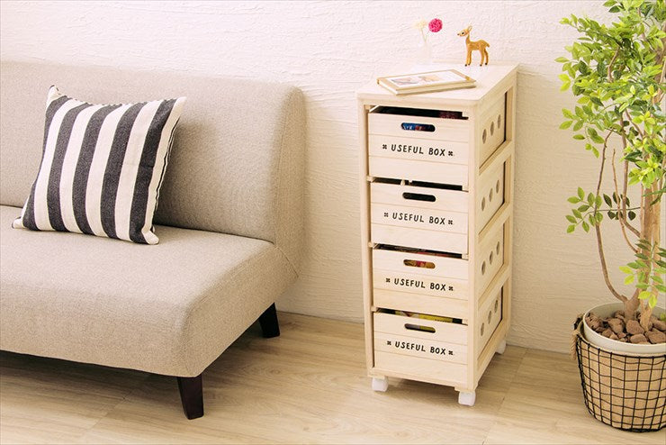 キッチンワゴン ワゴン キッチン 収納 キャスター タイル 天然木 桐 引き出し 4段 作業台 キッチン収納 木製 野菜ストッカー(代引不可)