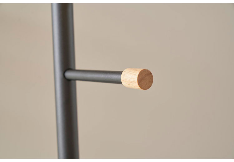 ポールハンガー スリム 高さ176cm 幅30cm ハンガーラック コートハンガー 省スペース おしゃれ 北欧 シンプル モダン スチール 天然木 衣類収納 収納家具 収納 コート掛け 玄関収納(代引不可)