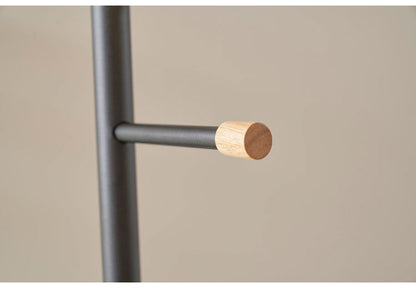 ポールハンガー スリム 高さ176cm 幅30cm ハンガーラック コートハンガー 省スペース おしゃれ 北欧 シンプル モダン スチール 天然木 衣類収納 収納家具 収納 コート掛け 玄関収納(代引不可)