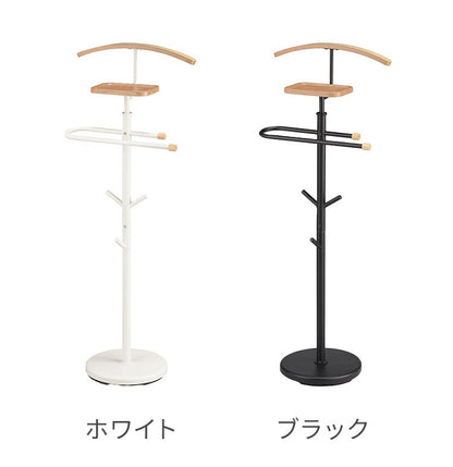 スーツ&スラックスハンガー 棚付き フック付き ハンガーラック スーツ掛け スーツ ジャケット ネクタイ 時計 眼鏡 アクセサリー 収納 スーツハンガー コートハンガー(代引不可)