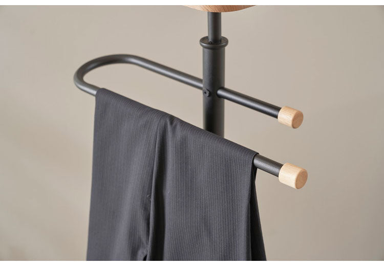 スーツ&スラックスハンガー 棚付き フック付き ハンガーラック スーツ掛け スーツ ジャケット ネクタイ 時計 眼鏡 アクセサリー 収納 スーツハンガー コートハンガー(代引不可)