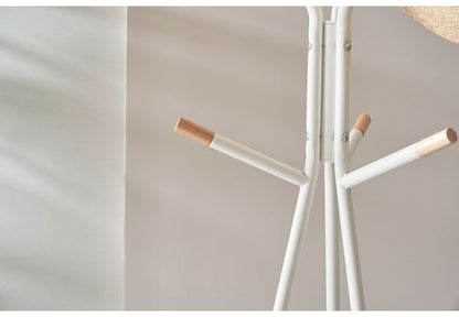 棚付きハンガーラック 幅53cm 高さ181.5cm トレー付き 収納 コートハンガー 省スペース スチール 北欧 モダン おしゃれ 衣類収納 収納家具 北欧 収納 コート掛け 玄関収納(代引不可)