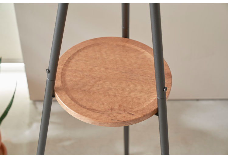 棚付きハンガーラック 幅53cm 高さ181.5cm トレー付き 収納 コートハンガー 省スペース スチール 北欧 モダン おしゃれ 衣類収納 収納家具 北欧 収納 コート掛け 玄関収納(代引不可)