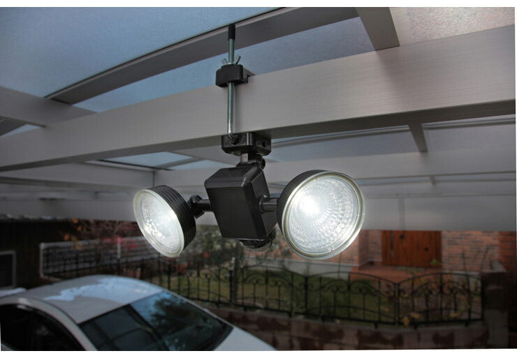 LEDセンサーライト ムサシ RITEX ライテックス S-25L ソーラー式 1.3W×2灯 明るさ220ルーメン フリーアーム式 人感センサーライト 防犯 屋外 防犯グッズ 玄関(代引不可)