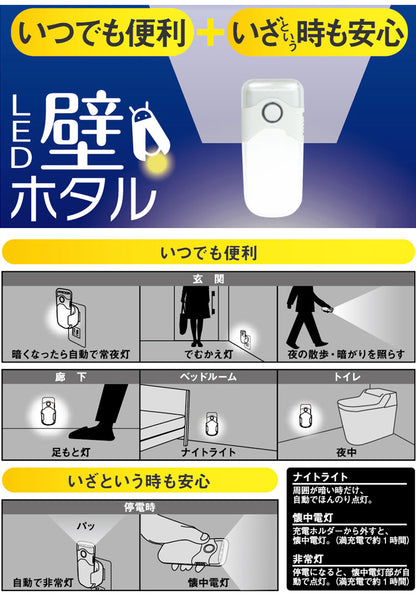 RITEX ライテック ムサシ LED 壁ホタル AL-200 フットライト ナイトライト 非常灯 懐中電灯 自動点灯 LEDライト 災害 停電 防雨 豪雨 大雨 台風 地震 対策 避難 テント センサーライト(代引不可)