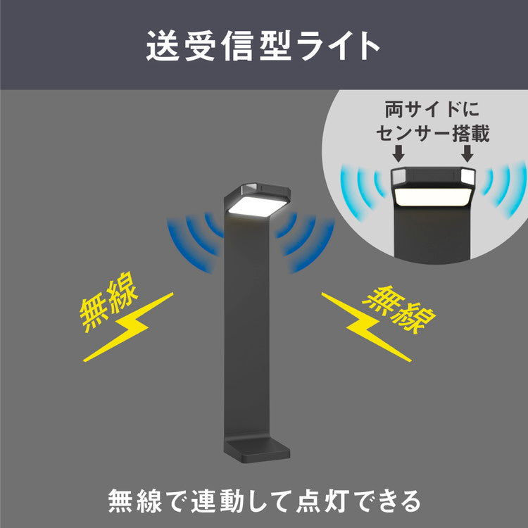 ムサシ RITEX ライテックス ソーラー式無線連動ガーデンセンサーライト 送受信型 W-640 musashi 屋外 防犯ライト 庭 玄関 ガレージ 駐車場 つながる無線連動 最大16台(代引不可)