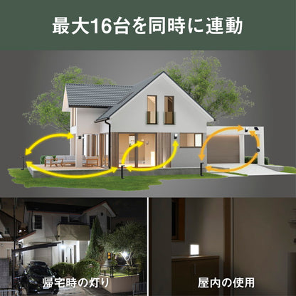 ムサシ RITEX ライテックス 乾電池式無線連動チャイム&ライト 受信型 W-650 musashi 屋外 防犯ライト 庭 玄関 ガレージ 駐車場 つながる無線連動 最大16台(代引不可)