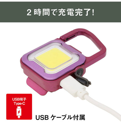 ムサシ 充電式 ぴかり MINI LIGHT 本気の明るさ 大光量ライト600lm USB充電式 雨でも使える IP65防水 ツートーン ミニライト COBライト ランタン 作業灯 現場 防犯 防災 アウトドア(代引不可)