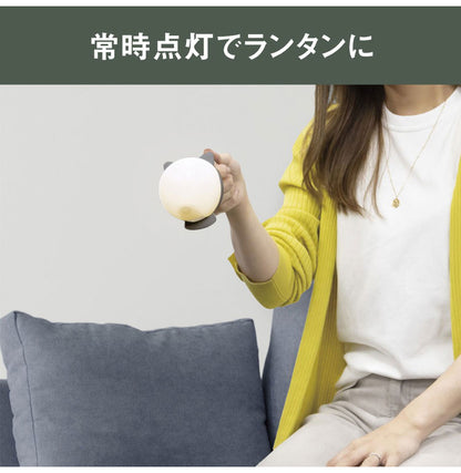 ムサシ 充電式 ねこのライト まんまるねこちゃんセンサーライト 自動点灯 センサー NEKOLIGHT 50lm 吊り下げ フック付き マグネット ランタン 寝室 リビング 玄関 廊下 かわいい 可愛い(代引不可)