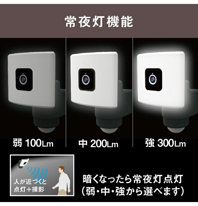 ムサシ 自動追尾 監視カメラ&ライト 20Wワイド追尾式LEDセンサーライトWI-FIカメラ C-AC1020TA 防犯カメラ 防犯ライト 強盗対策 防犯対策 musashi(代引不可)