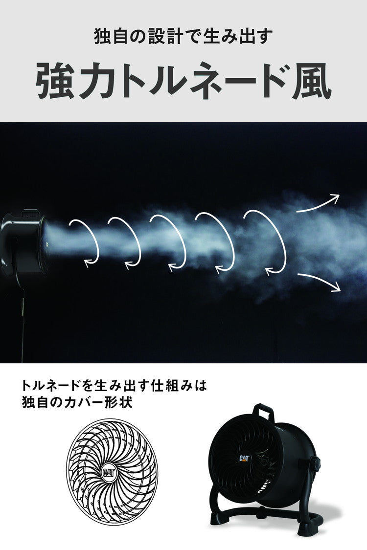 【限定おまけ付き】CAT サーキュレーター 羽根22cm ブラック 風量4段階 360度回転 工業扇風機 工場扇 送風機 壁・床タイプ HVD-9ACBK 業務用 工業用 壁掛け 床置き ファン 換気(代引不可)
