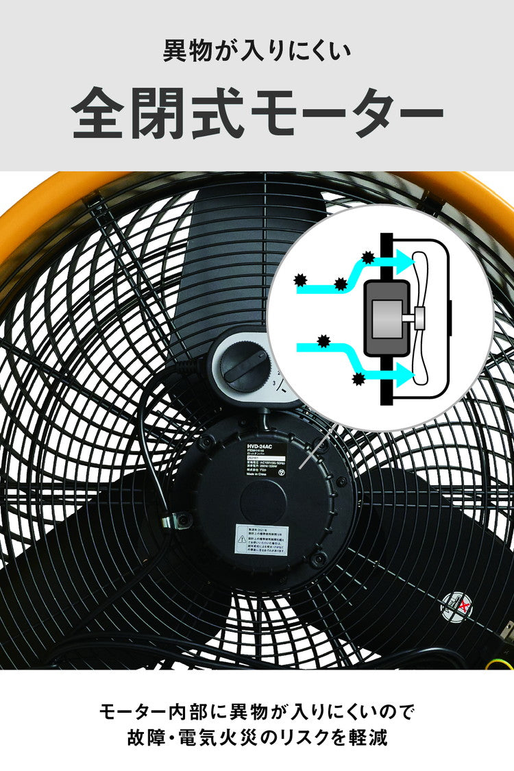 【限定おまけ付き】CAT サーキュレーター 羽根60cm 大型 風量3段階 工業扇風機 工場扇 送風機 扇風機 キャスター付き HVD-24ACDO 業務用 工業用 床置き ファン 換気 熱中症対策 CATERPILLAR(代引不可)