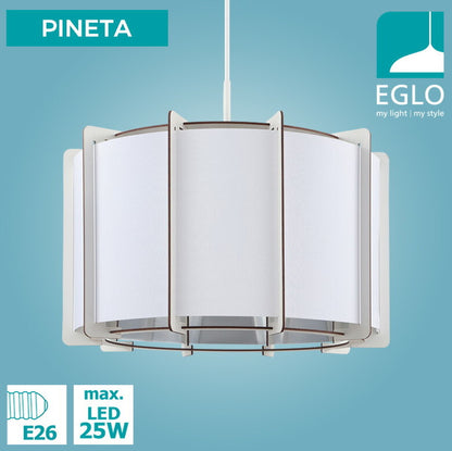 EGLO ペンダントライト おしゃれ 北欧 ダイニング 照明 キッチン ダクトレール LED 電球対応 照明器具 間接照明 天井照明 EGLO PINETA 43cm ホワイト 白 204262J 電球別売(代引不可)