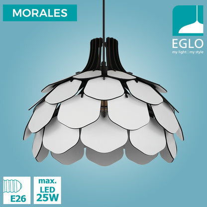 EGLO ペンダントライト おしゃれ 北欧 木製 ウッド調 ダイニング 照明 リビング 吹き抜け ダクトレール LED 電球対応 照明器具 間接照明 天井照明 EGLO MORALES 49.5cm 204421J 電球別売(代引不可)