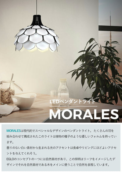 EGLO ペンダントライト おしゃれ 北欧 木製 ウッド調 ダイニング 照明 リビング 吹き抜け ダクトレール LED 電球対応 照明器具 間接照明 天井照明 EGLO MORALES 49.5cm 204421J 電球別売(代引不可)