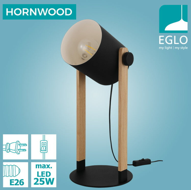 EGLO テーブルランプ スタンドライト おしゃれ 北欧 間接照明 アンティーク かわいい テーブルライト 寝室 レトロ デスクライト LED インテリア 照明 EGLO HORNWOOD 204423J 電球別売(代引不可)