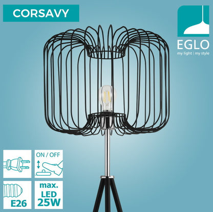 EGLO フロアライト スタンドライト おしゃれ 北欧 間接照明 フロアスタンド 寝室 リビング フロアランプ アンティーク LED インテリア 照明 EGLO CORSAVY 204277J 電球別売(代引不可)