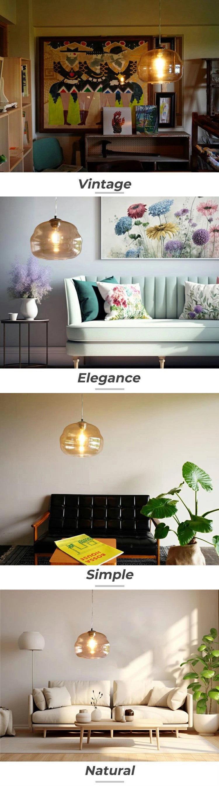 EGLO ペンダントライト ガラス おしゃれ 北欧 ダイニング 照明 キッチン ダクトレール LED 電球対応 照明器具 間接照明 天井照明 EGLO DOGATO 32.8cm アンバー 204424J 電球別売(代引不可)