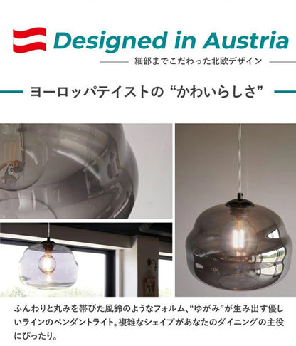 EGLO ペンダントライト ガラス おしゃれ 北欧 ダイニング 照明 キッチン ダクトレール LED 電球対応 照明器具 間接照明 天井照明 EGLO DOGATO 32.8cm ブラック 204425J 電球別売(代引不可)