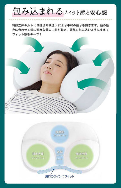 MORIPiLO モリピロ もっとうもれる贅沢 もっちりビーズわたまくら 厚み最大18cm 包み込まれる形状 抗菌防臭 マクラ まくら 横向き寝 ピロー ビーズ枕 ビーズ綿まくら(代引不可)