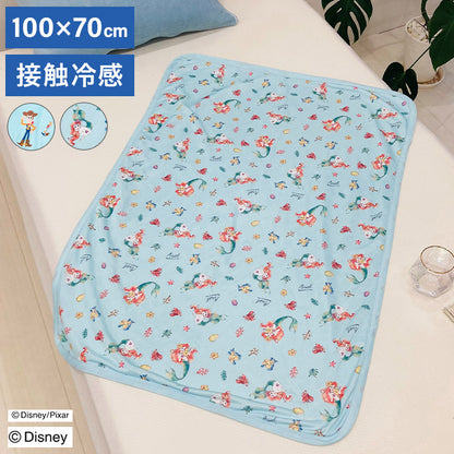 ディズニー 接触冷感 クールブランケット アリエル トイ・ストーリー 夏用 ケット 肌掛け 冷感 節電対策 夏 暑さ対策 Disney(代引不可)