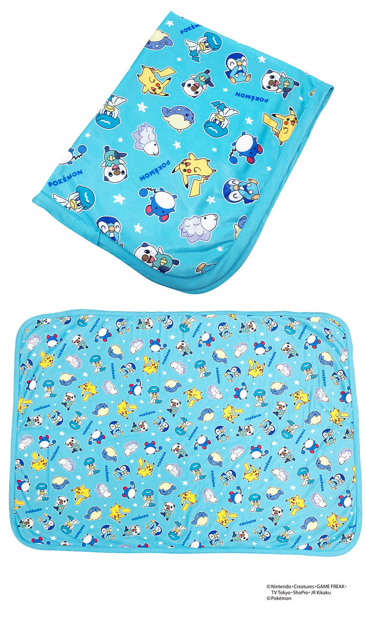ポケモン 接触冷感 クールブランケット ピカチュウ ポッチャマ クワッス ミジュマル タマザラシ マリル ユキハミ 夏用 ケット 肌掛け 冷感 節電対策 夏 暑さ対策 ポケットモンスター(代引不可)