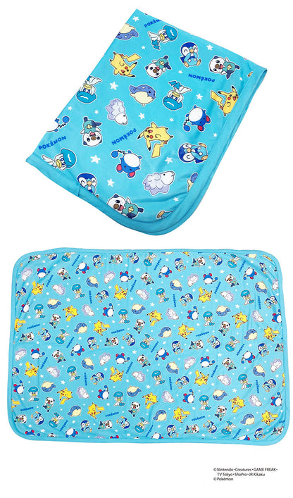 ポケモン 接触冷感 クールブランケット ピカチュウ ポッチャマ クワッス ミジュマル タマザラシ マリル ユキハミ 夏用 ケット 肌掛け 冷感 節電対策 夏 暑さ対策 ポケットモンスター(代引不可)