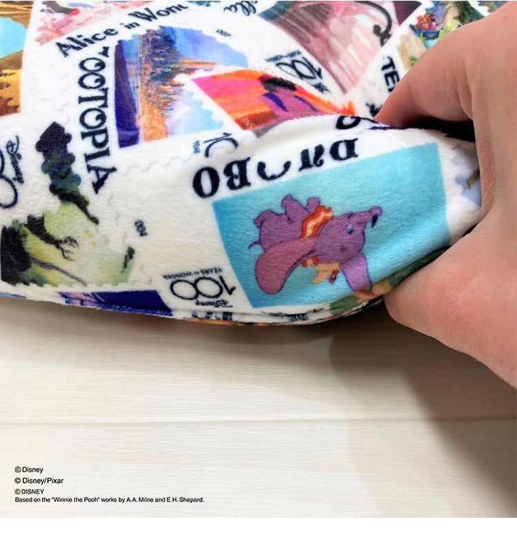 ディズニー 100周年デザイン ミニリラックスピロー スタンプ 切手デザイン ミニクッション 腰当て 大人用 子供用 兼用 D100 Disney(代引不可)