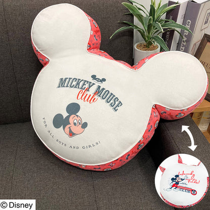 ディズニー 100周年デザイン ミツマルミッキー ダイカットクッション ミッキーマウスクラブ ミニクッション 腰当て 大人用 子供用 兼用 D100 Disney(代引不可)