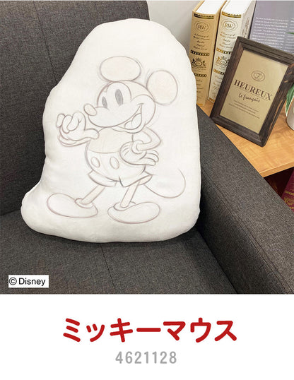 ディズニー 100周年デザイン ダイカットクッション スケッチ ミッキーマウス シンバ ダンボ ミニクッション 腰当て 大人用 子供用 兼用 D100 Disney(代引不可)