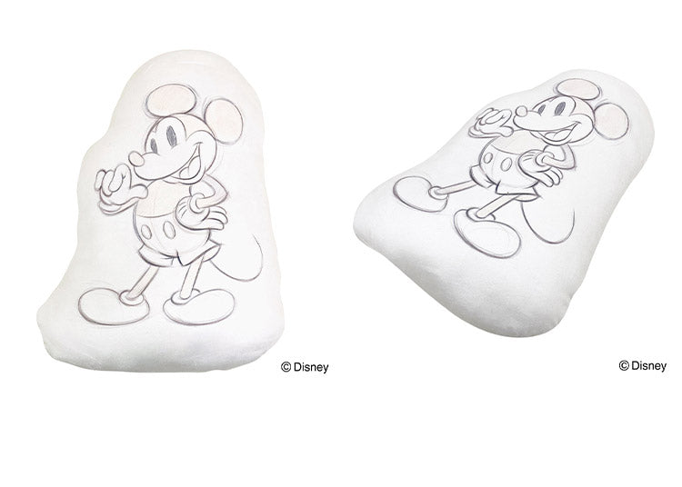 ディズニー 100周年デザイン ダイカットクッション スケッチ ミッキーマウス シンバ ダンボ ミニクッション 腰当て 大人用 子供用 兼用 D100 Disney(代引不可)