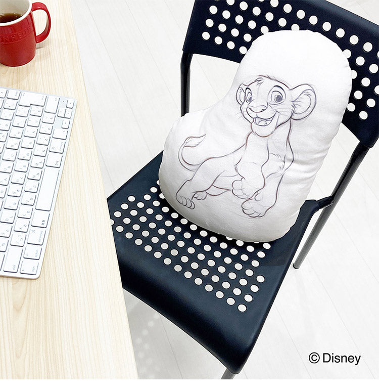 ディズニー 100周年デザイン ダイカットクッション スケッチ ミッキーマウス シンバ ダンボ ミニクッション 腰当て 大人用 子供用 兼用 D100 Disney(代引不可)