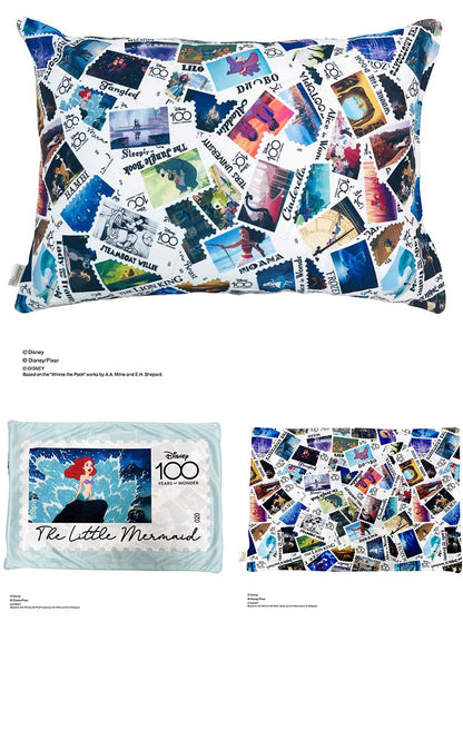 ディズニー 100周年デザイン 枕カバー ワールドスタンプ ミッキーマウス プーさん アリエル ラプンツェル ダンボ トイ・ストーリー 大人用 子供用 兼用 D100 Disney(代引不可)