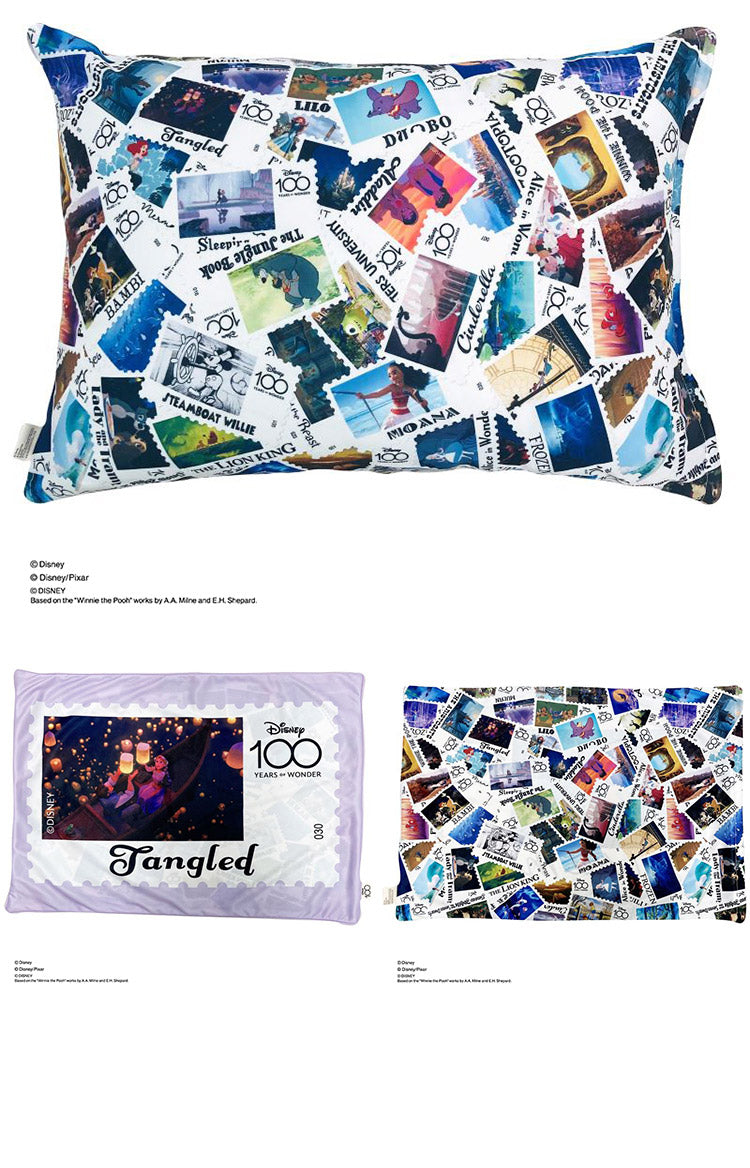 ディズニー 100周年デザイン 枕カバー ワールドスタンプ ミッキーマウス プーさん アリエル ラプンツェル ダンボ トイ・ストーリー 大人用 子供用 兼用 D100 Disney(代引不可)