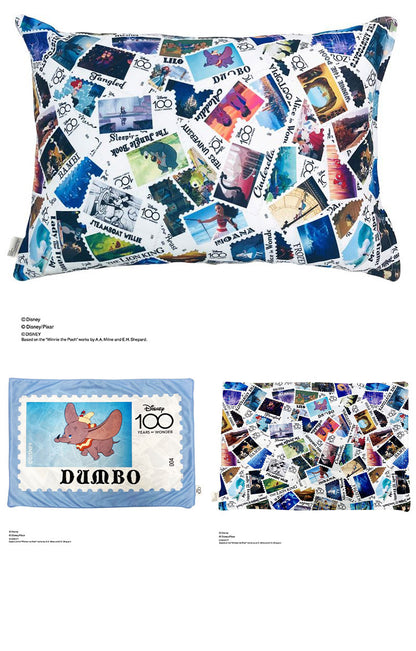 ディズニー 100周年デザイン 枕カバー ワールドスタンプ ミッキーマウス プーさん アリエル ラプンツェル ダンボ トイ・ストーリー 大人用 子供用 兼用 D100 Disney(代引不可)